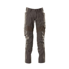 Pantalón con bolsillos en las rodillas, pantalones con aplicaciones elásticas, antracita oscuro