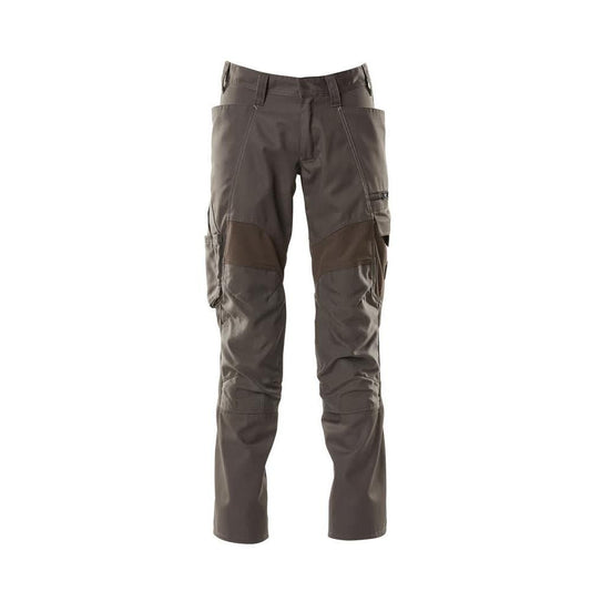 Pantalón con bolsillos en las rodillas, pantalones con aplicaciones elásticas, antracita oscuro