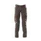 Pantalón con bolsillos en las rodillas, pantalones con aplicaciones elásticas, antracita oscuro