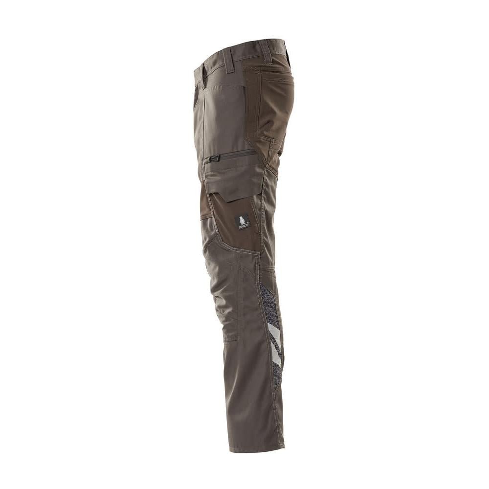 Pantalón con bolsillos en las rodillas, pantalones con aplicaciones elásticas, antracita oscuro