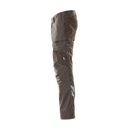 Pantalón con bolsillos en las rodillas, pantalones con aplicaciones elásticas, antracita oscuro