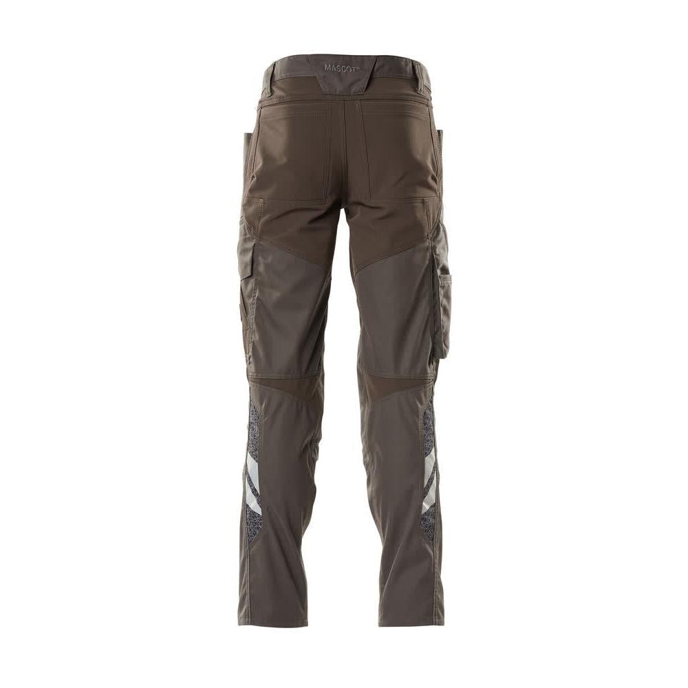 Pantalón con bolsillos en las rodillas, pantalones con aplicaciones elásticas, antracita oscuro