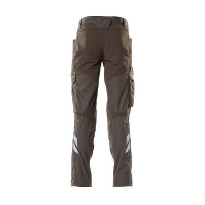Pantalón con bolsillos en las rodillas, pantalones con aplicaciones elásticas, antracita oscuro