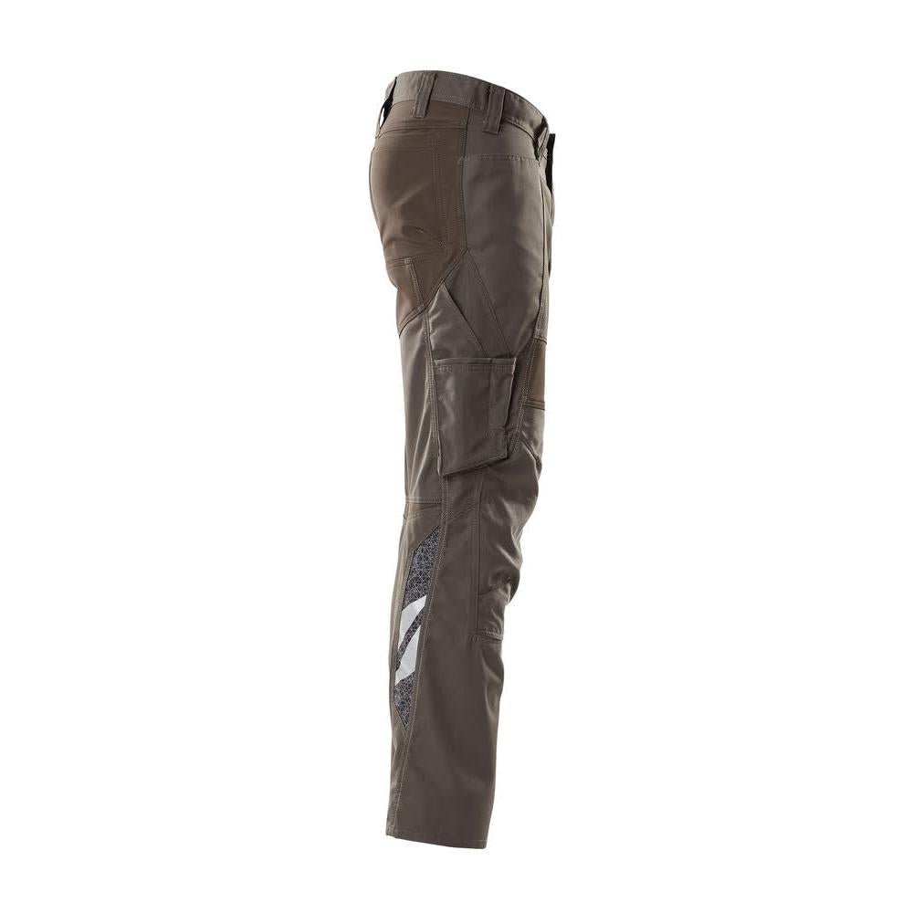 Pantalón con bolsillos en las rodillas, pantalones con aplicaciones elásticas, antracita oscuro