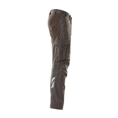 Pantalón con bolsillos en las rodillas, pantalones con aplicaciones elásticas, antracita oscuro
