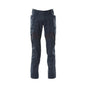 Pantalón con bolsillos en los muslos y pantalones con aplicaciones elásticas, negro-azul
