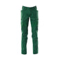 Pantalones, bolsillos en los muslos, pantalones con aplicaciones elásticas, verde