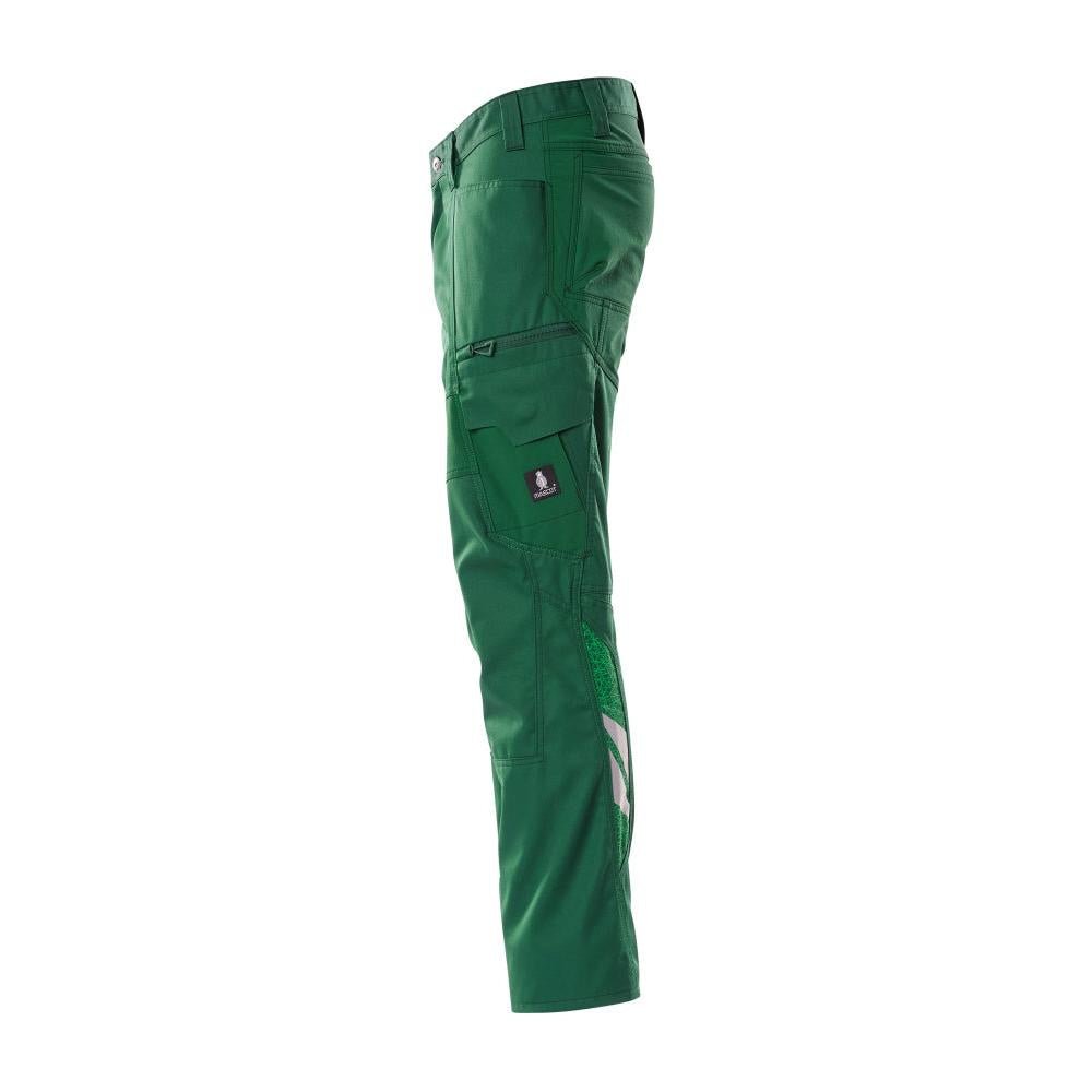 Pantalones, bolsillos en los muslos, pantalones con aplicaciones elásticas, verde