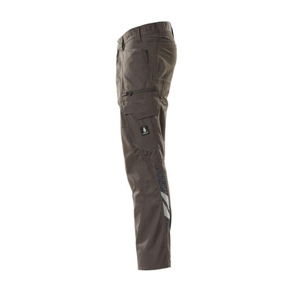 Pantalones, bolsillos en los muslos, pantalones con aplicaciones elásticas, antracita oscuro