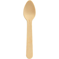 La cucharilla para café de Duni GmbH, de 110 mm, de madera sin encerar, presenta un diseño sencillo en madera clara con un mango plano. Se comercializa como «Natural sin encerar 110» en paquetes de 100 unidades y se muestra sobre un fondo blanco.