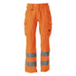 Pantalón, bolsillos en los muslos, pantalón liso, naranja intenso