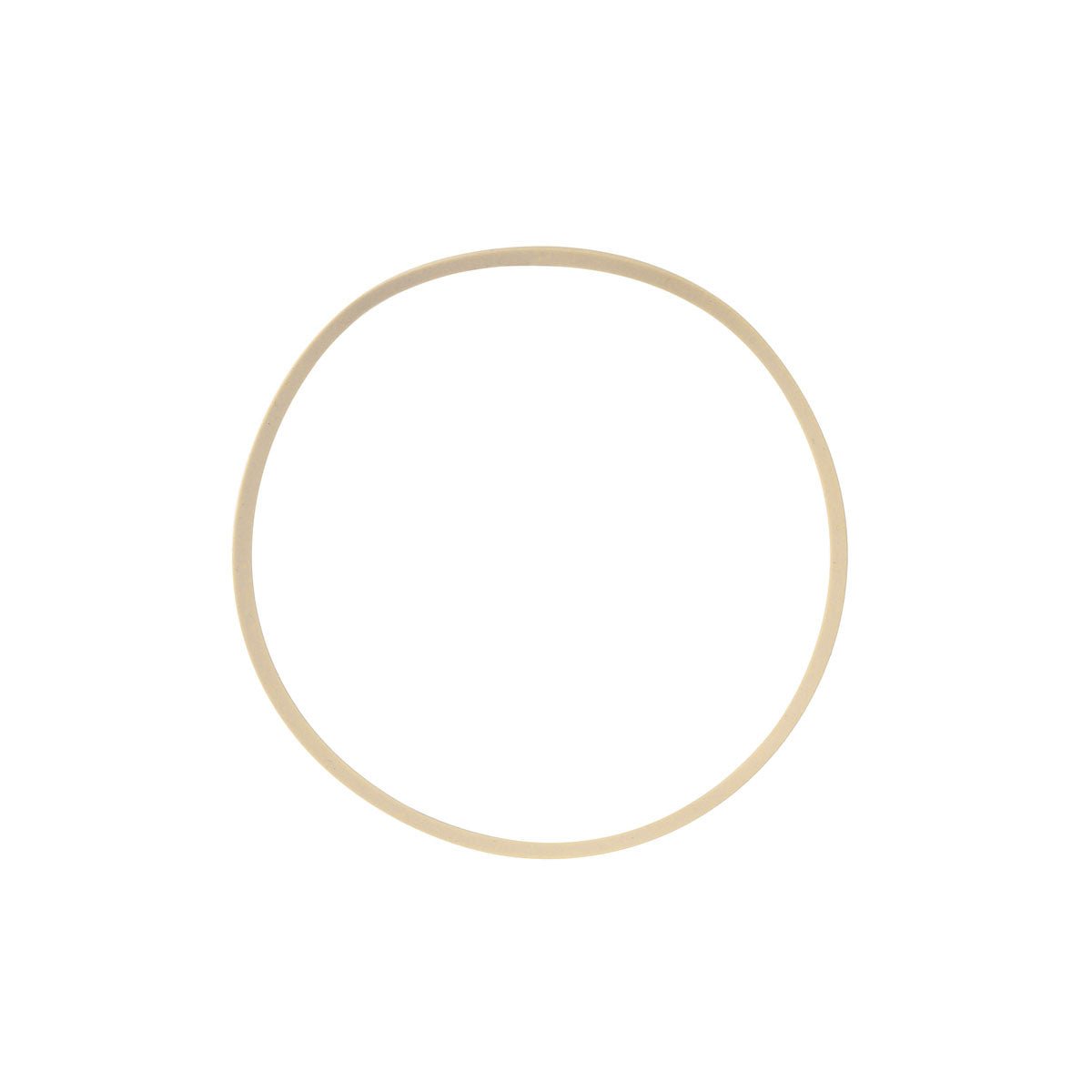 Una sola banda elástica grande blanca de goma de Duni GmbH (paquete de 100 unidades) está representada en forma circular sobre un fondo blanco.