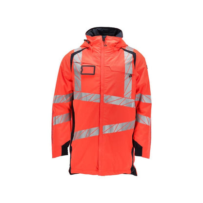 Parka CLIMASCOT® lining, light weight parka, Hi-vis red/black-blue
