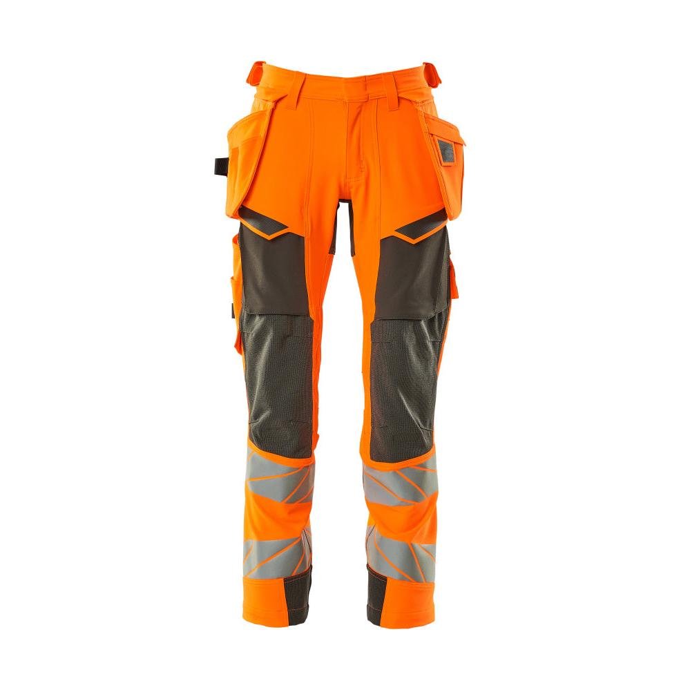 Pantalón con bolsillos colgantes, pantalón ULTIMATE STRETCH, naranja alta visibilidad/antracita oscuro