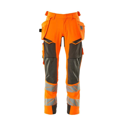 Pantalón con bolsillos colgantes, pantalón ULTIMATE STRETCH, naranja alta visibilidad/antracita oscuro