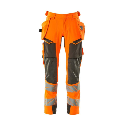Pantalón con bolsillos colgantes, pantalón ULTIMATE STRETCH, naranja alta visibilidad/antracita oscuro