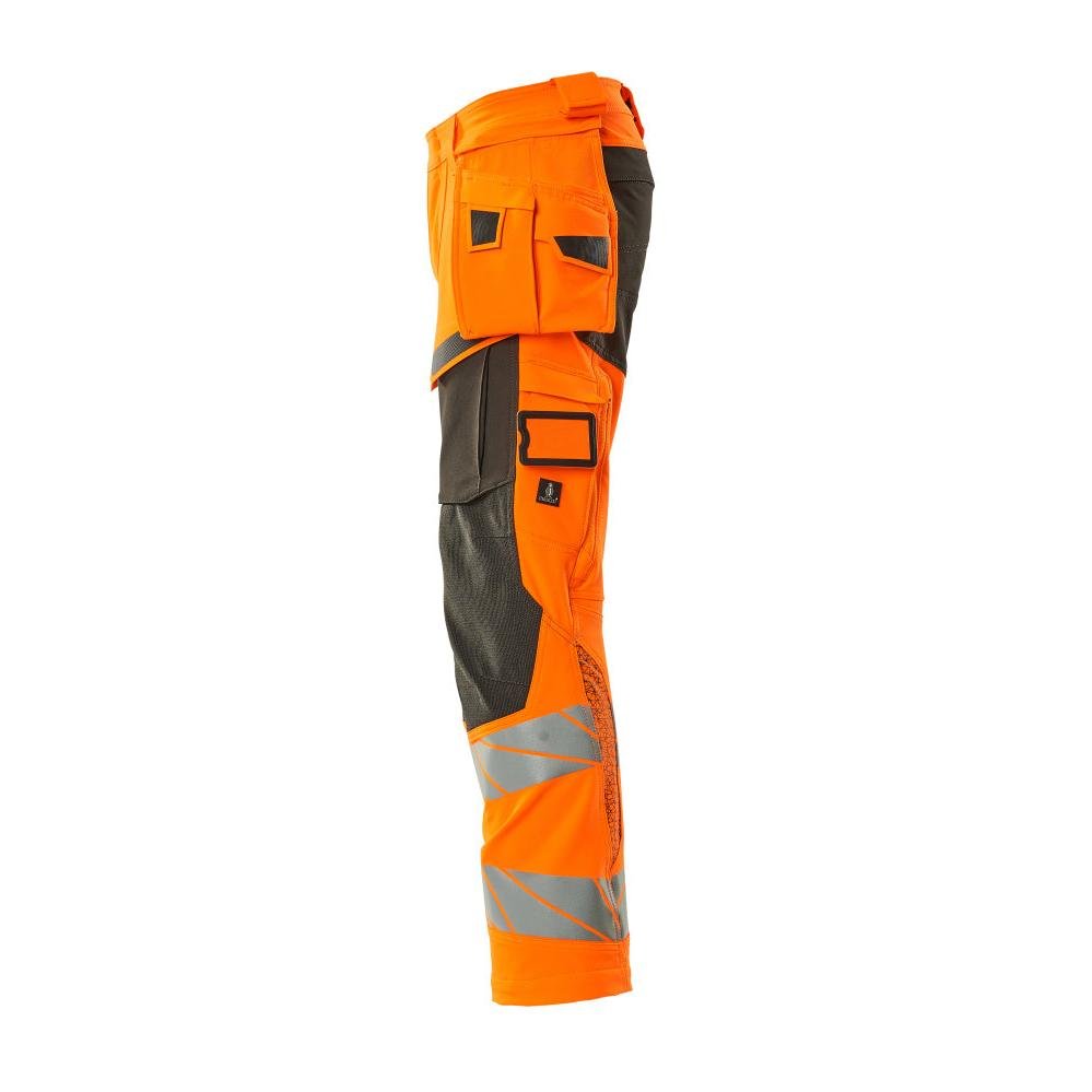 Pantalón con bolsillos colgantes, pantalón ULTIMATE STRETCH, naranja alta visibilidad/antracita oscuro