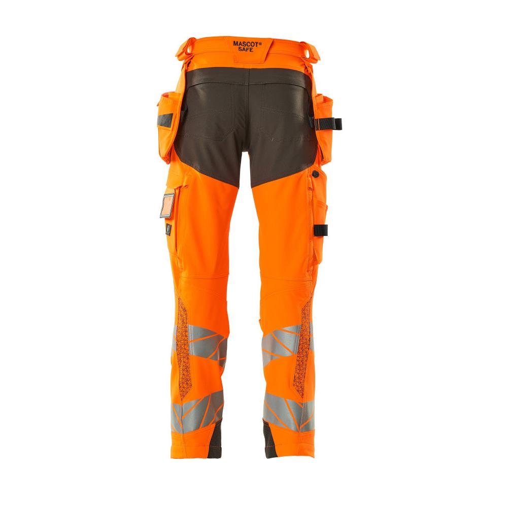 Pantalón con bolsillos colgantes, pantalón ULTIMATE STRETCH, naranja alta visibilidad/antracita oscuro