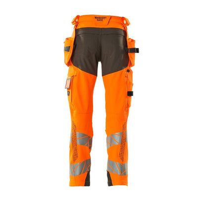 Pantalón con bolsillos colgantes, pantalón ULTIMATE STRETCH, naranja alta visibilidad/antracita oscuro