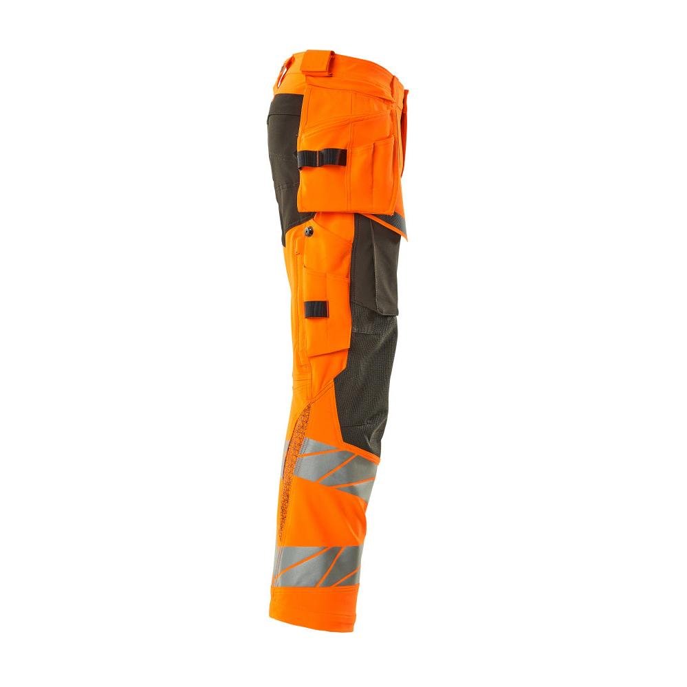 Pantalón con bolsillos colgantes, pantalón ULTIMATE STRETCH, naranja alta visibilidad/antracita oscuro
