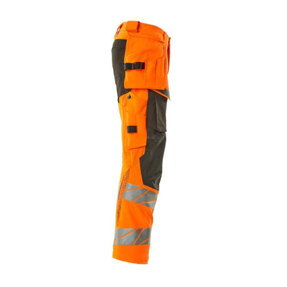 Pantalón con bolsillos colgantes, pantalón ULTIMATE STRETCH, naranja alta visibilidad/antracita oscuro