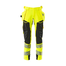 Pantalón con bolsillos colgantes, pantalón ULTIMATE STRETCH, amarillo alta visibilidad/negro