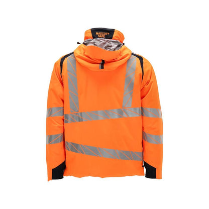Chaqueta de invierno CLIMASCOT®, chaqueta de invierno ligera, alta visibilidad naranja/negro-azul