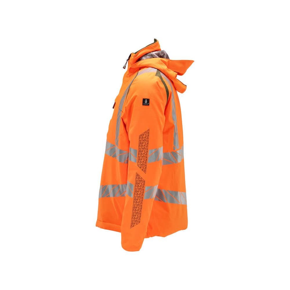 Chaqueta de invierno CLIMASCOT®, chaqueta de invierno ligera, naranja de alta visibilidad/verde musgo