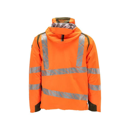 Chaqueta de invierno CLIMASCOT®, chaqueta de invierno ligera, naranja de alta visibilidad/verde musgo