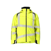 Winter jacket CLIMASCOT®, light weight winter jacket, hi-vis yellow/black-blue
