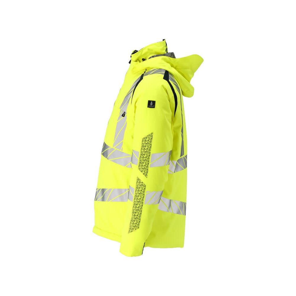 Chaqueta de invierno CLIMASCOT®, chaqueta de invierno ligera, amarillo de alta visibilidad/negro-azul