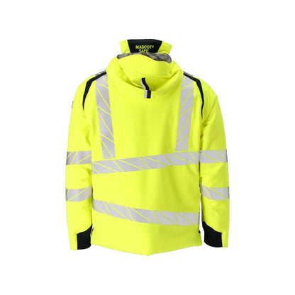 Chaqueta de invierno CLIMASCOT®, chaqueta de invierno ligera, amarillo de alta visibilidad/negro-azul