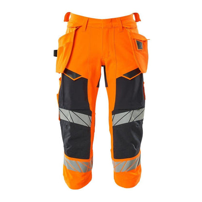 Pantalón tres cuartos, bolsillos colgantes, pantalón tres cuartos elástico