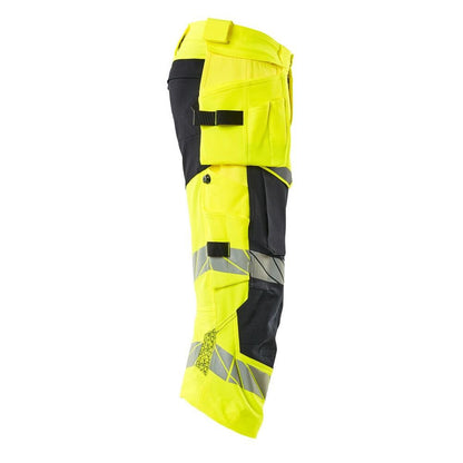 Pantalón tres cuartos, bolsillos colgantes, pantalón tres cuartos elástico