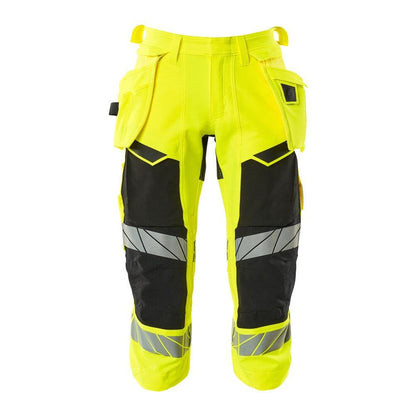 Pantalón tres cuartos, bolsillos colgantes, pantalón tres cuartos elástico
