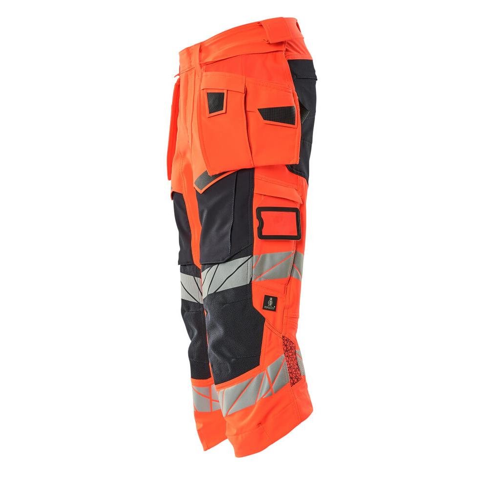 Pantalón tres cuartos, bolsillos colgantes, pantalón tres cuartos elástico
