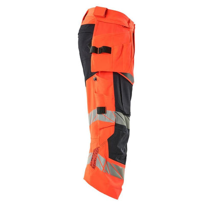 Pantalón tres cuartos, bolsillos colgantes, pantalón tres cuartos elástico