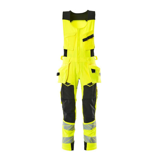 Pantalón combinado, bolsillos colgantes, pantalón combinado ULTIMATE STRETCH, amarillo de alta visibilidad/negro