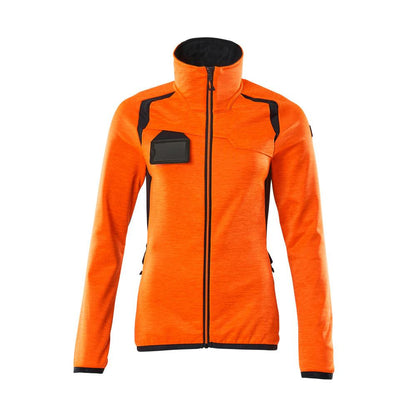 Fleece pullover with zip, women's microfleece jacket