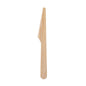 Pictured is a Silva 185 mm knife from Duni GmbH with a serrated edge and visible light wood grain (waxed natural wood, pack of 100 pieces) against a white background.
