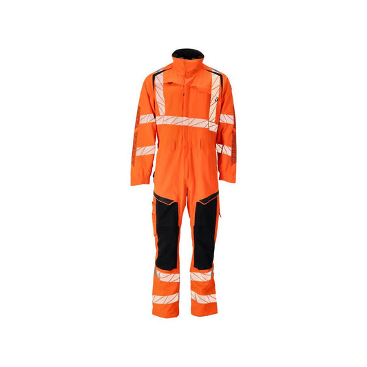 Combinación de peto, bolsillos en las rodillas e inserciones elásticas.