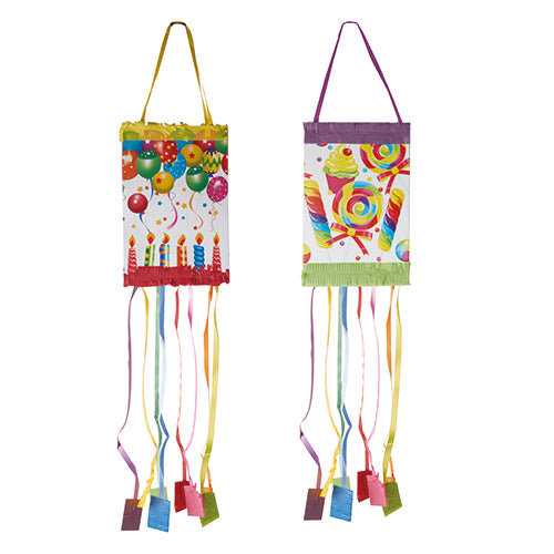 Die PAPSTAR Pinata "Party" (30x20x20 cm) der PAPSTAR GmbH besticht durch ein festliches Foliendesign mit bunten Luftschlangen - perfekt für Feste und jede Pinata-Party.