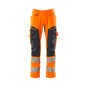 Pantalones con bolsillos en las rodillas, pantalones con inserciones elásticas.
