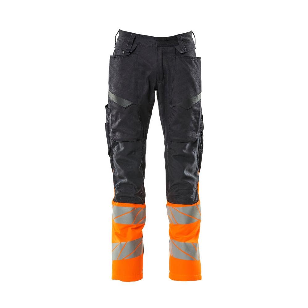 Pants with knee pockets, stretch inserts pants