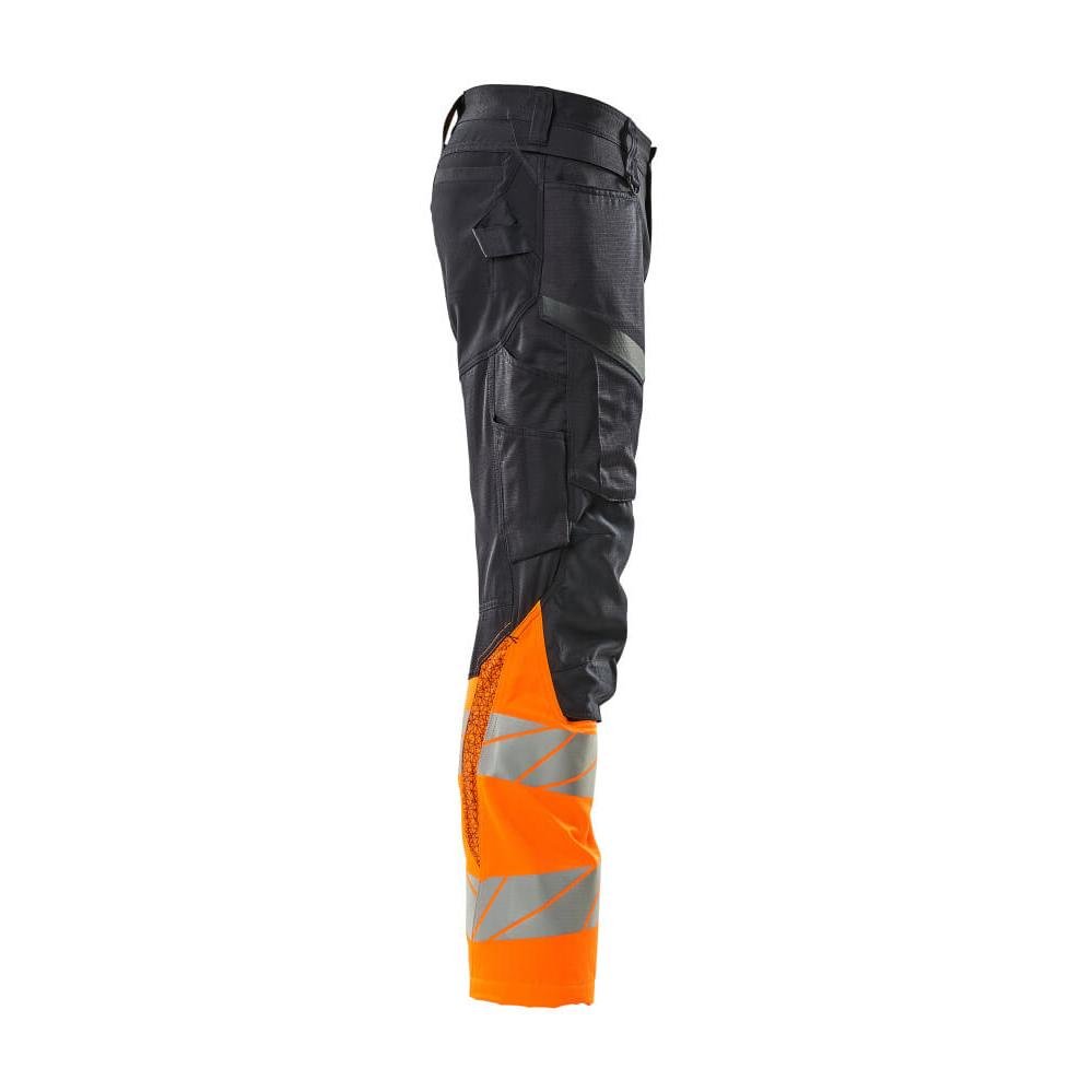 Pants with knee pockets, stretch inserts pants