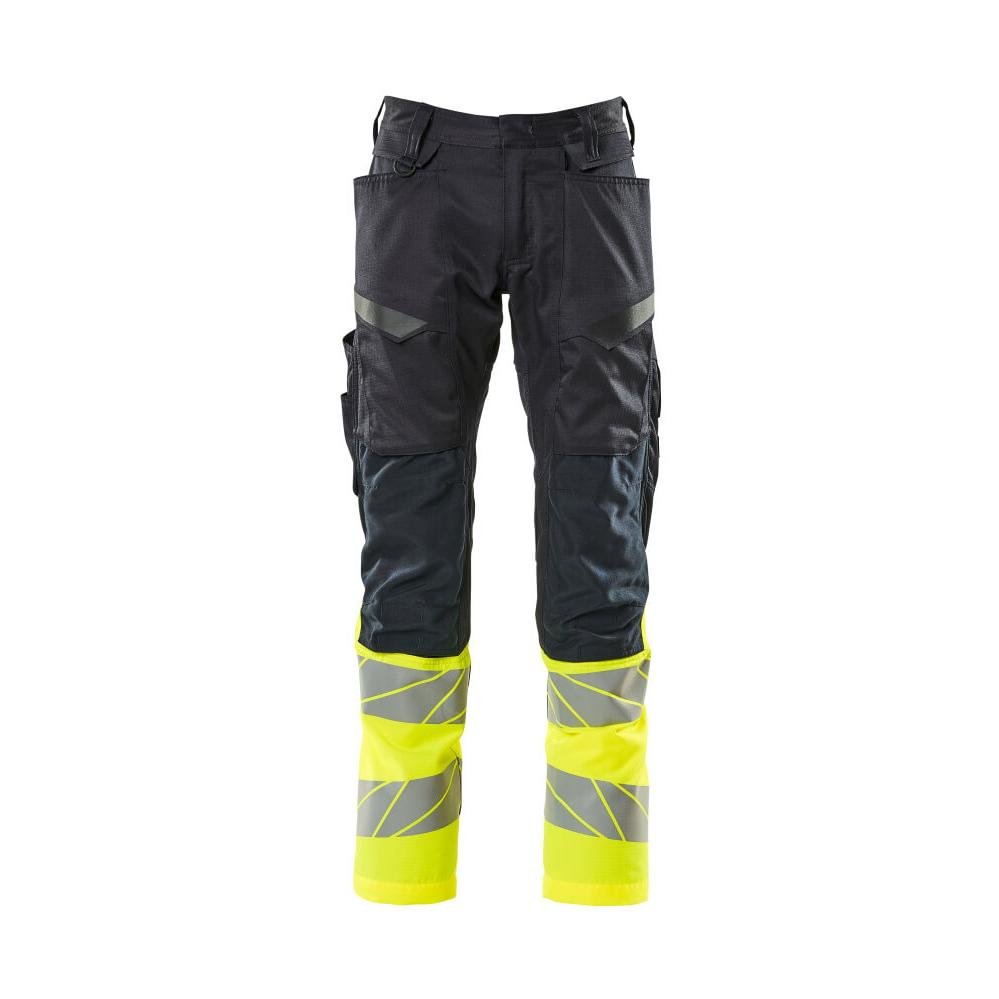 Pants with knee pockets, stretch inserts pants
