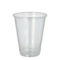 Un vaso transparente Starpak 20 (PP, 0,3l, Ø 9,5 cm · 11,1 cm) con borde de espuma acampanado y ranuras de agarre horizontales está representado sobre un fondo blanco simple. Entrega en paquete de 20 con envoltura retráctil.