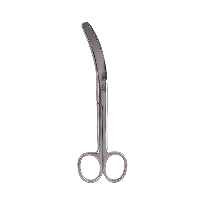 Tijeras para cordón umbilical, quirúrgicas, de 16 cm, curvadas