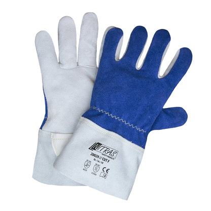 NITRAS CUT F, guantes de protección contra cortes, gris / azul
