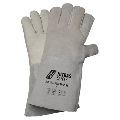 NITRAS VULCANUS 35, guantes de soldadura, gris